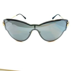 VERSACE  GRECA Authentic. New Crystal  Gold Mirrored Sunglasses.